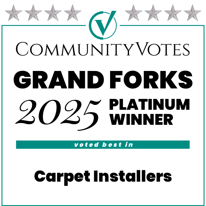 CommunityVotes Grand Forks 2025 Platinum Winner, Carpet Installers